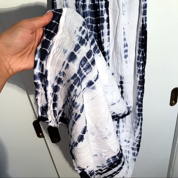 LAST ONE‼️S/XS Blue Tie-dye Strapless Maxi Dress ! - Picture 7 of 8